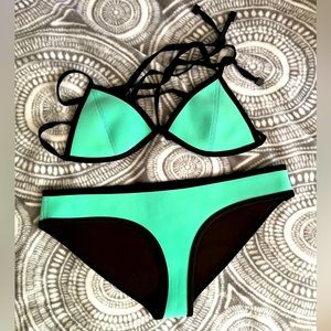 Teal Triangl Bottoms